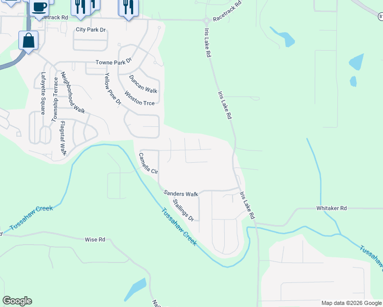 map of restaurants, bars, coffee shops, grocery stores, and more near 458 Camella Circle in McDonough