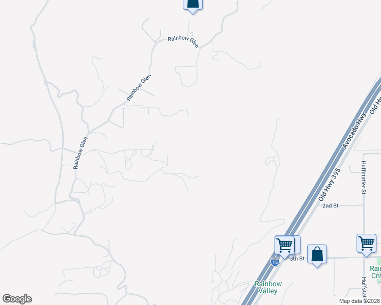 map of restaurants, bars, coffee shops, grocery stores, and more near 2477 Lookout Mountain Road in Fallbrook