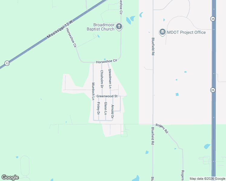 map of restaurants, bars, coffee shops, grocery stores, and more near 35 Crestwood Drive in Starkville