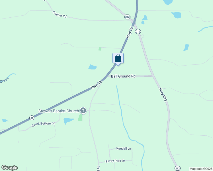 map of restaurants, bars, coffee shops, grocery stores, and more near 15884 Georgia 36 in Covington