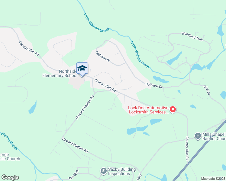 map of restaurants, bars, coffee shops, grocery stores, and more near 534 Country Club Road in Newnan