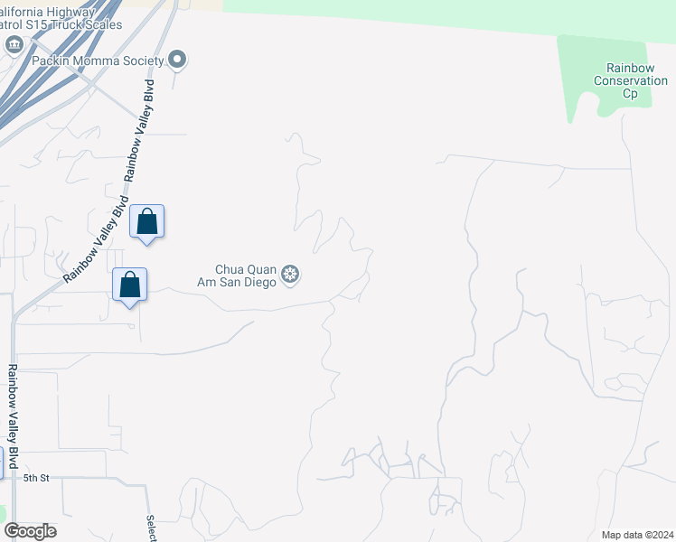 map of restaurants, bars, coffee shops, grocery stores, and more near 5589 Rainbow Creek Road in Fallbrook