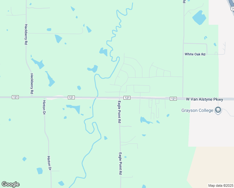 map of restaurants, bars, coffee shops, grocery stores, and more near 208 Eagle Point Road in Van Alstyne