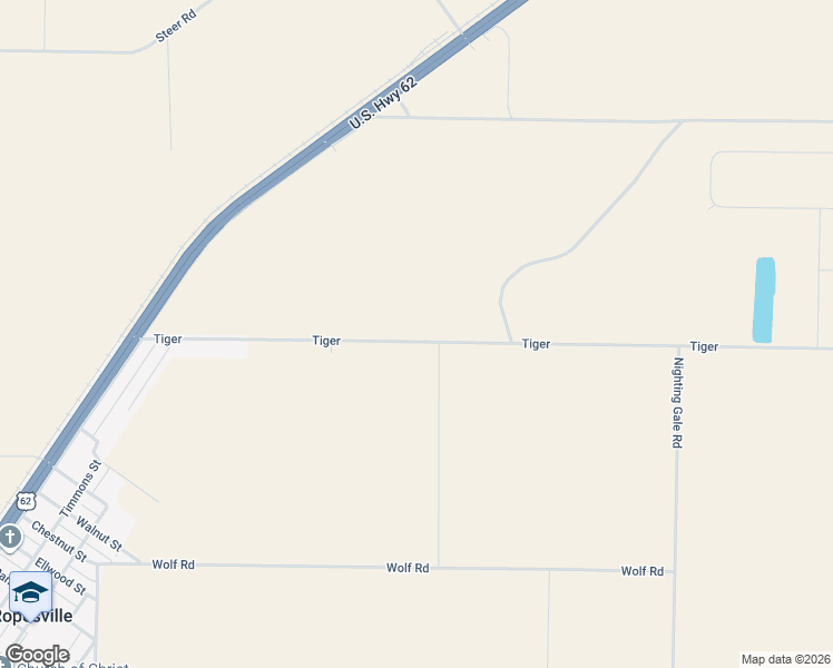 map of restaurants, bars, coffee shops, grocery stores, and more near 6658 Tiger in Ropesville