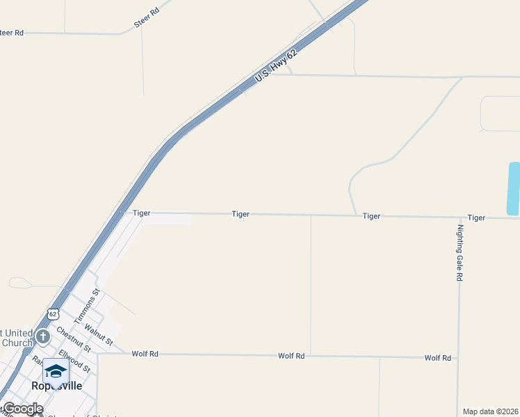 map of restaurants, bars, coffee shops, grocery stores, and more near 6640 Tiger in Ropesville