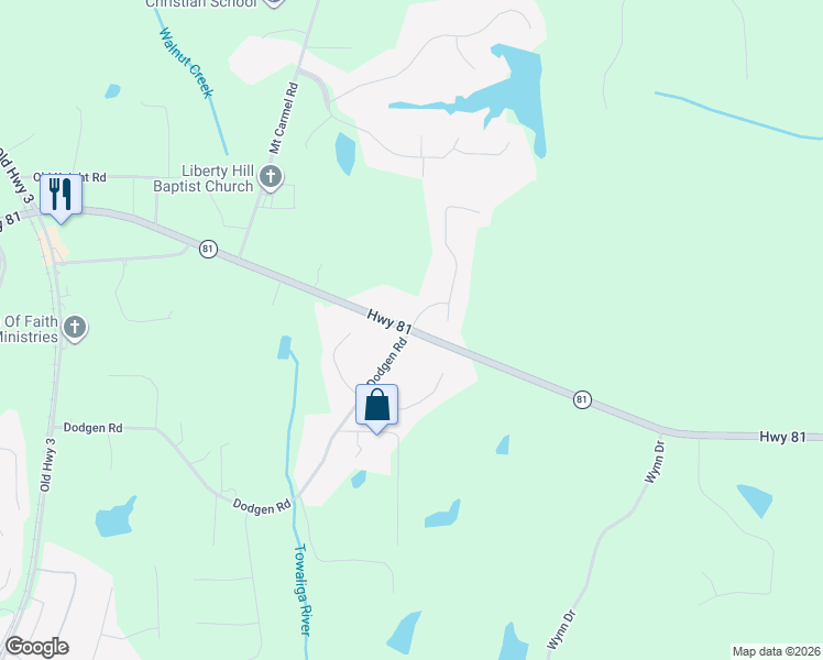 map of restaurants, bars, coffee shops, grocery stores, and more near 101 Eden Parkway in Hampton