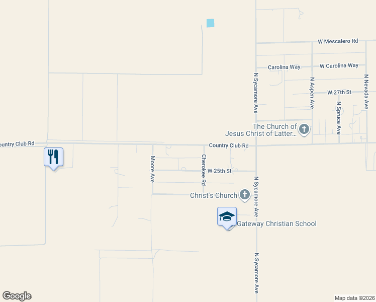 map of restaurants, bars, coffee shops, grocery stores, and more near 2806-2906 West Country Club Road in Roswell