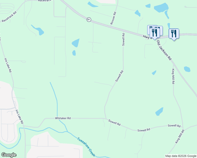 map of restaurants, bars, coffee shops, grocery stores, and more near 284 Sowell Road in McDonough