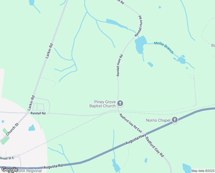 map of restaurants, bars, coffee shops, grocery stores, and more near 4355 Randall Hunt Road in Dearing