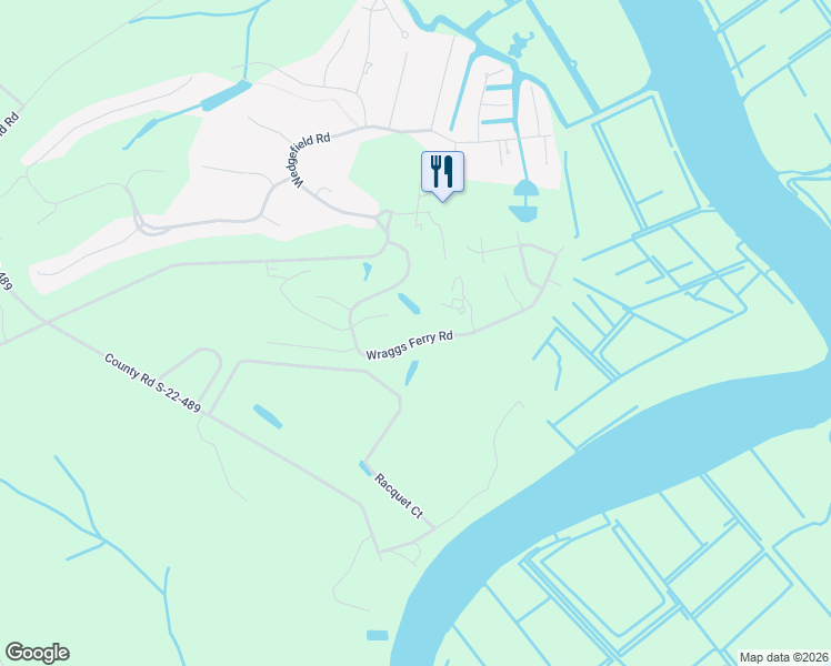 map of restaurants, bars, coffee shops, grocery stores, and more near 505 Wraggs Ferry Road in Georgetown