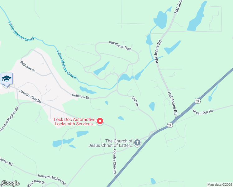 map of restaurants, bars, coffee shops, grocery stores, and more near 4 Golfview Drive in Newnan