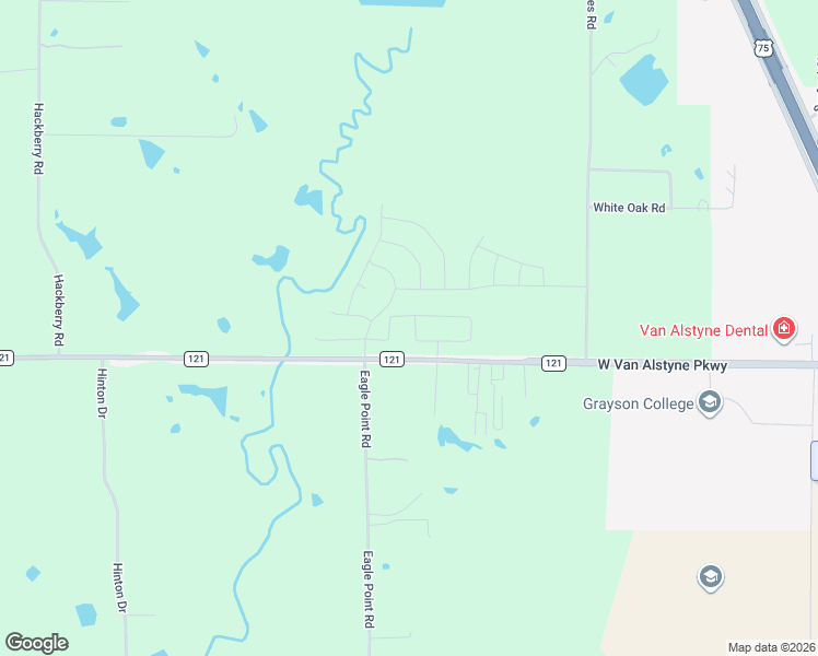 map of restaurants, bars, coffee shops, grocery stores, and more near 12498 Farm to Market 121 in Van Alstyne