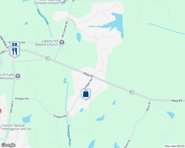 map of restaurants, bars, coffee shops, grocery stores, and more near 101 Eden Parkway in Hampton