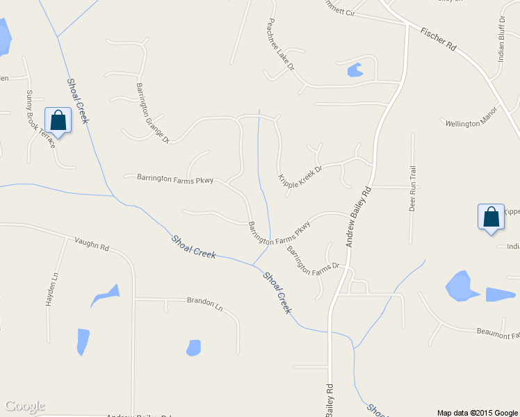 map of restaurants, bars, coffee shops, grocery stores, and more near 303 Barrington Farms Parkway in Sharpsburg
