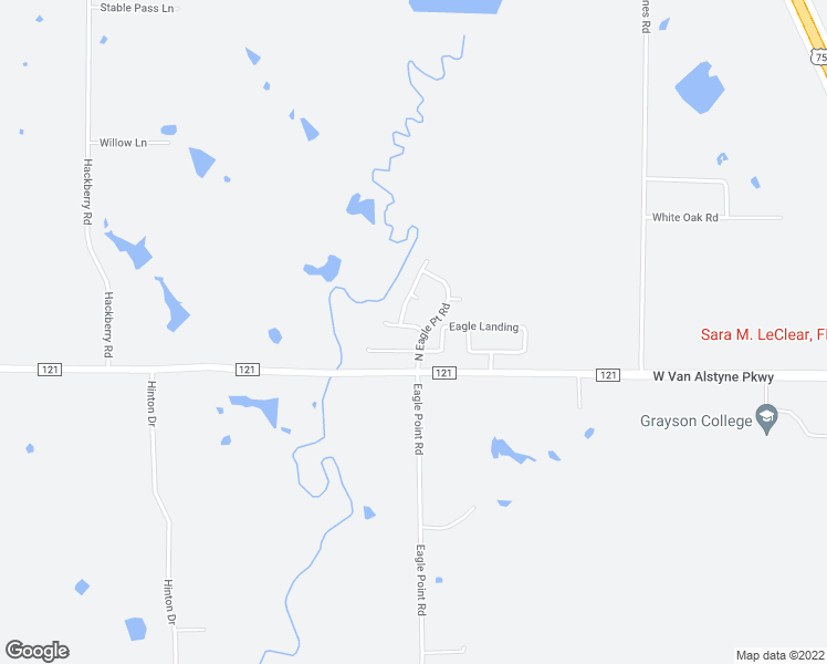 map of restaurants, bars, coffee shops, grocery stores, and more near 208 Eagle Point Road in Van Alstyne