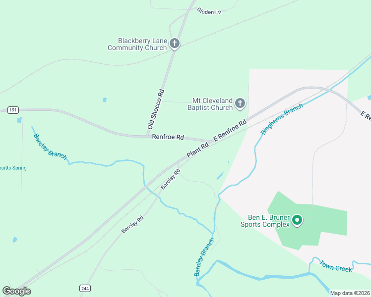 map of restaurants, bars, coffee shops, grocery stores, and more near 1594-1936 Plant Road in Talladega