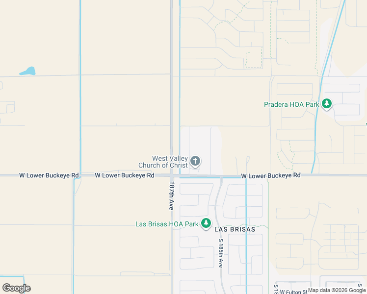 map of restaurants, bars, coffee shops, grocery stores, and more near 2514 South 186th Drive in Goodyear