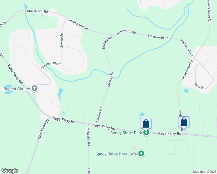 map of restaurants, bars, coffee shops, grocery stores, and more near 98-198 Mackey Road in McDonough