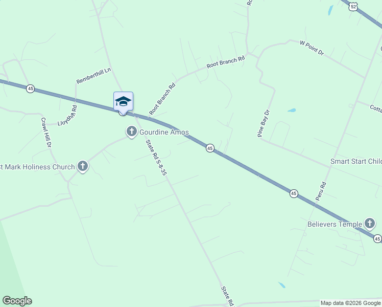 map of restaurants, bars, coffee shops, grocery stores, and more near 1571 South Carolina 45 in Saint Stephen