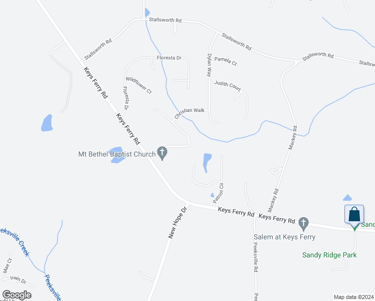 map of restaurants, bars, coffee shops, grocery stores, and more near 114 Williams Bluff in McDonough