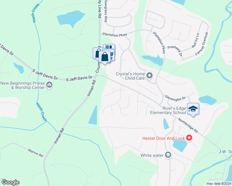 map of restaurants, bars, coffee shops, grocery stores, and more near 526 Fielding Court in Fayetteville