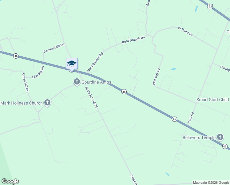 map of restaurants, bars, coffee shops, grocery stores, and more near 1571 South Carolina 45 in Saint Stephen