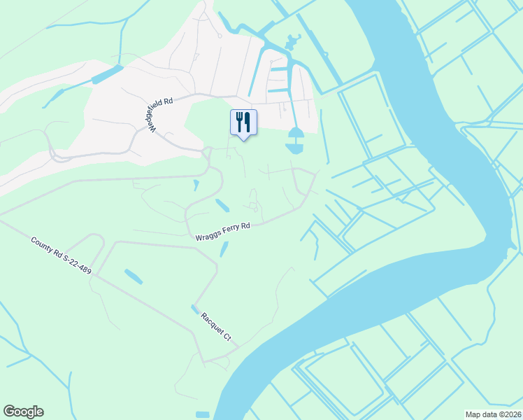 map of restaurants, bars, coffee shops, grocery stores, and more near 61 Wedgefield Village Road in Georgetown