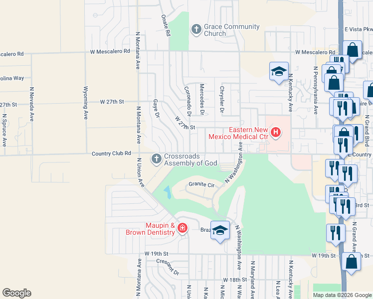 map of restaurants, bars, coffee shops, grocery stores, and more near 10 Jack McClellan Drive in Roswell