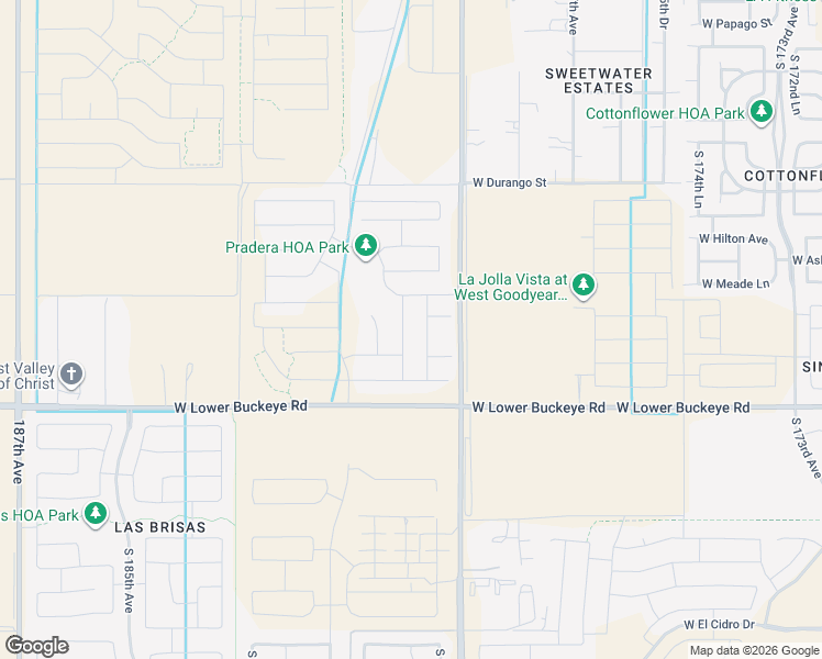 map of restaurants, bars, coffee shops, grocery stores, and more near 2390-2798 South Citrus Road in Goodyear