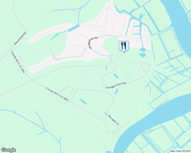 map of restaurants, bars, coffee shops, grocery stores, and more near 311 Wraggs Ferry Road in Georgetown