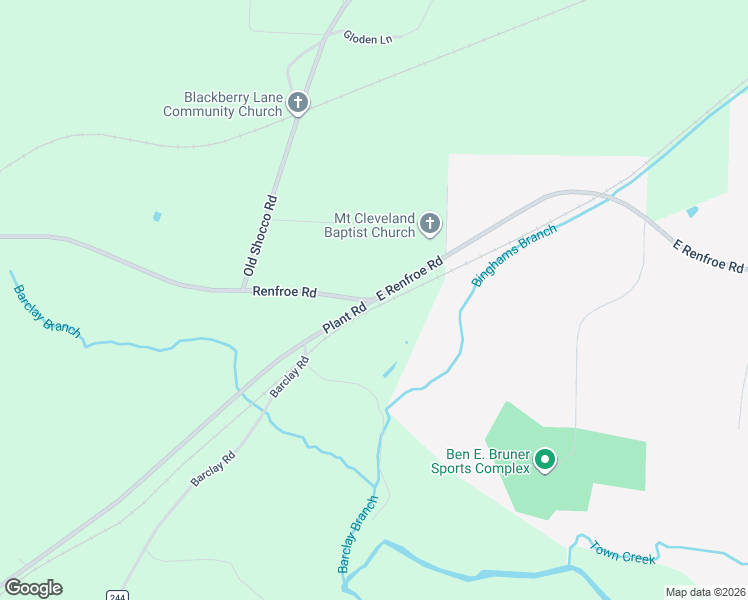 map of restaurants, bars, coffee shops, grocery stores, and more near 1594 Plant Road in Talladega