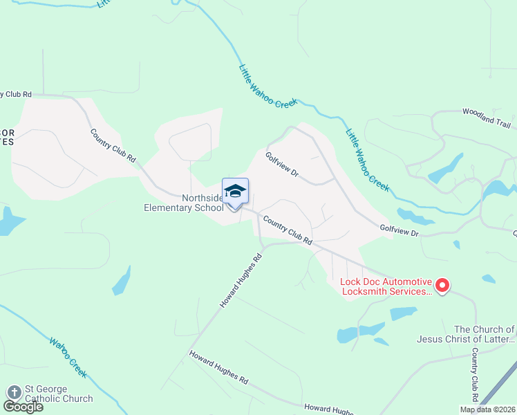 map of restaurants, bars, coffee shops, grocery stores, and more near 60 Kirby Circle in Newnan