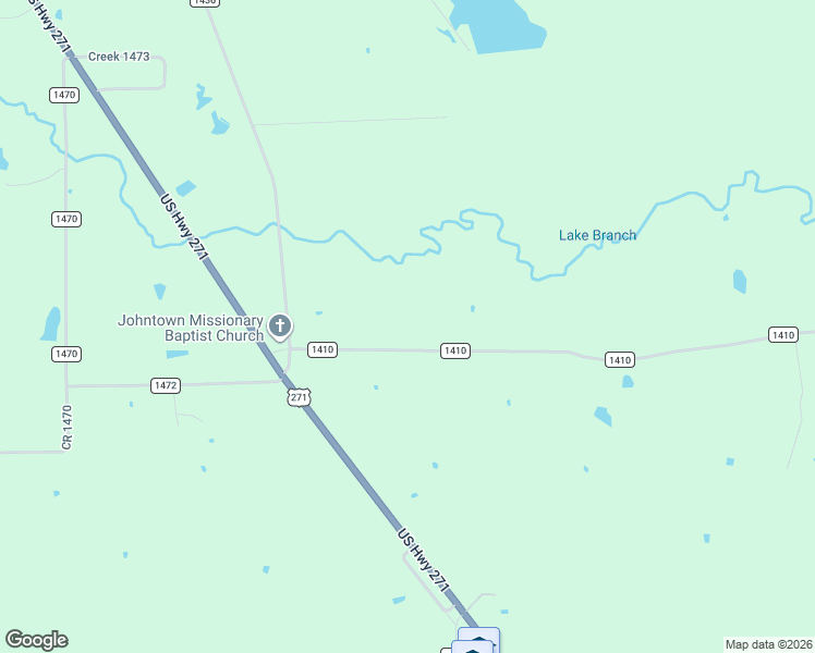 map of restaurants, bars, coffee shops, grocery stores, and more near 6300 County Road 1410 in Bogata