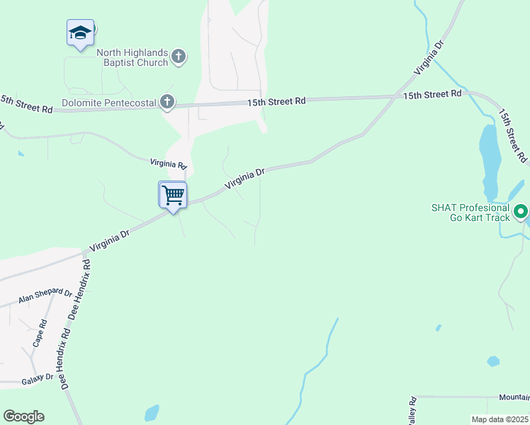 map of restaurants, bars, coffee shops, grocery stores, and more near 3021 Lee Ann Drive in Hueytown