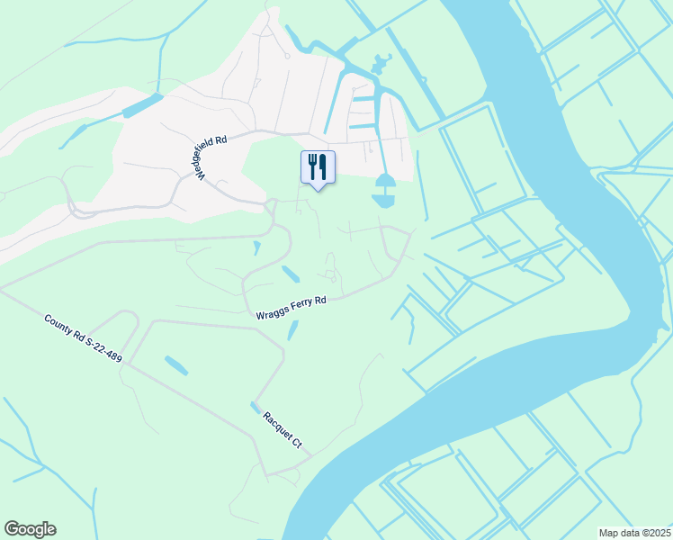 map of restaurants, bars, coffee shops, grocery stores, and more near 61 Wedgefield Village Road in Georgetown