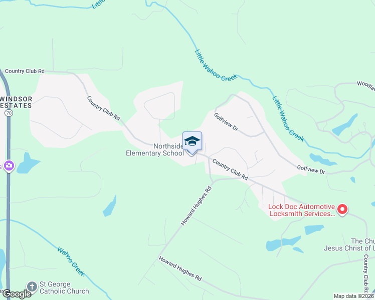 map of restaurants, bars, coffee shops, grocery stores, and more near 727 Country Club Road in Newnan