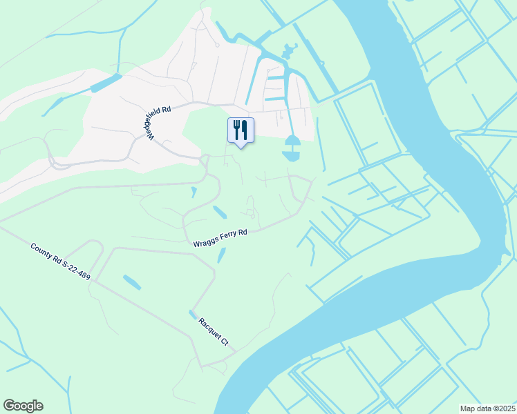 map of restaurants, bars, coffee shops, grocery stores, and more near 150 Wedgefield Village Road in Georgetown