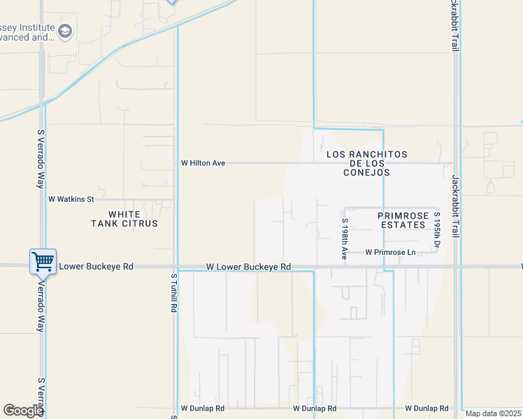 map of restaurants, bars, coffee shops, grocery stores, and more near 2413 South 200th Lane in Buckeye