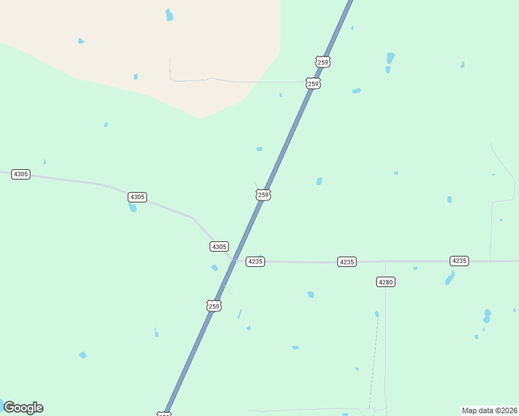 map of restaurants, bars, coffee shops, grocery stores, and more near 6538 U.S. 259 in De Kalb