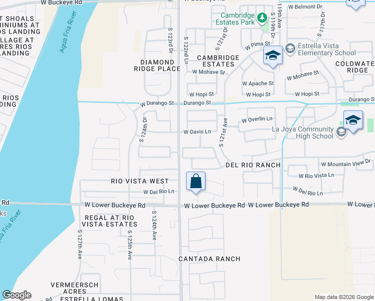 map of restaurants, bars, coffee shops, grocery stores, and more near 12221 West Locust Lane in Avondale