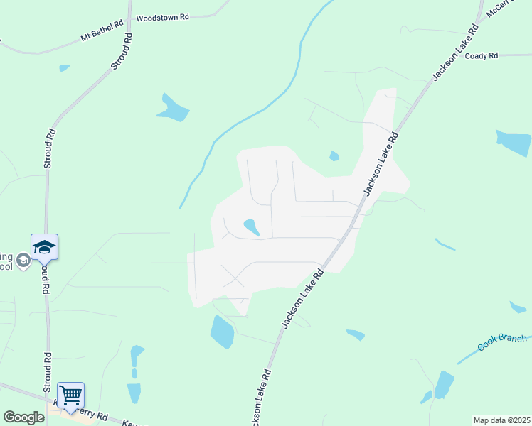 map of restaurants, bars, coffee shops, grocery stores, and more near 305 Ponderosa Trail in Jackson