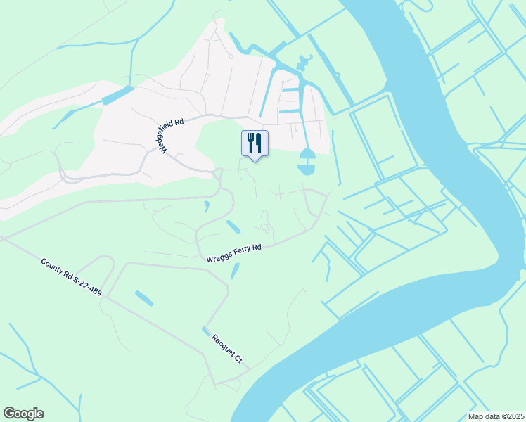 map of restaurants, bars, coffee shops, grocery stores, and more near 150 Wedgefield Village Road in Georgetown