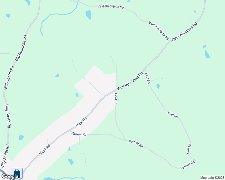 map of restaurants, bars, coffee shops, grocery stores, and more near 3528 Veal Road in Roopville