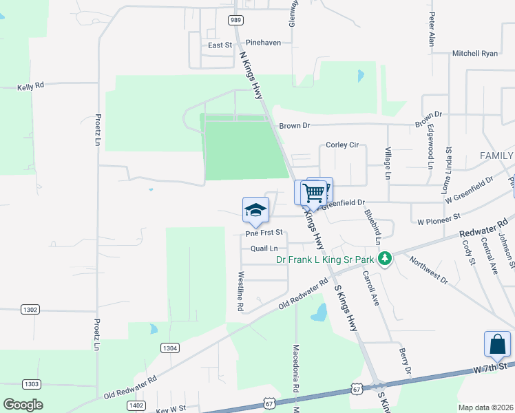 map of restaurants, bars, coffee shops, grocery stores, and more near 119 Val Verde Trail in Wake Village