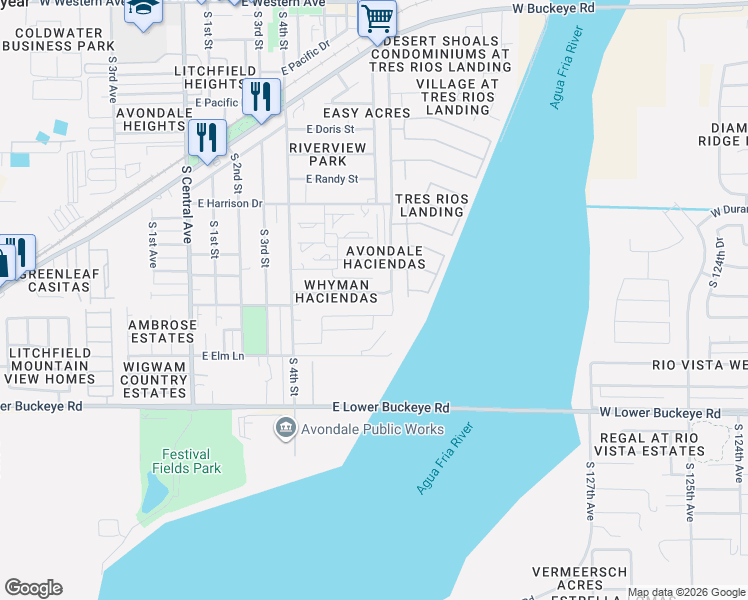 map of restaurants, bars, coffee shops, grocery stores, and more near 713 East Whyman Avenue in Avondale