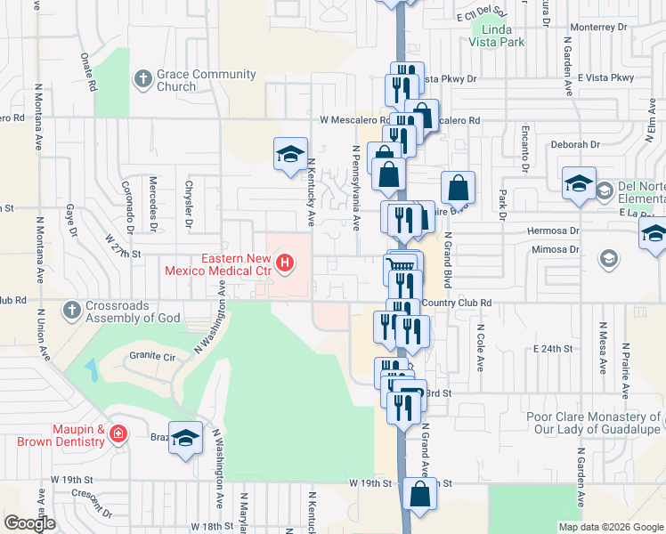 map of restaurants, bars, coffee shops, grocery stores, and more near 342 Sherrill Lane in Roswell