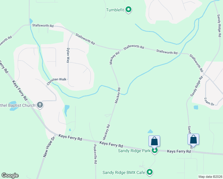 map of restaurants, bars, coffee shops, grocery stores, and more near 213 Mackey Road in McDonough