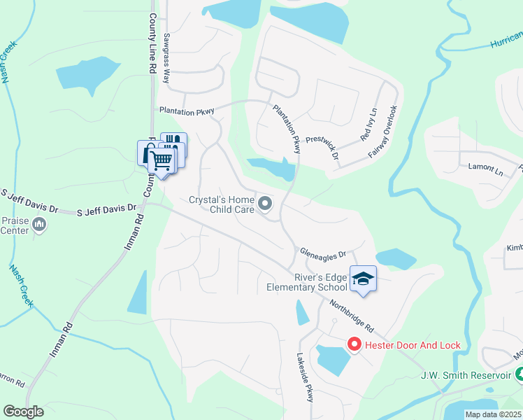 map of restaurants, bars, coffee shops, grocery stores, and more near 12170 Olmstead Drive in Fayetteville