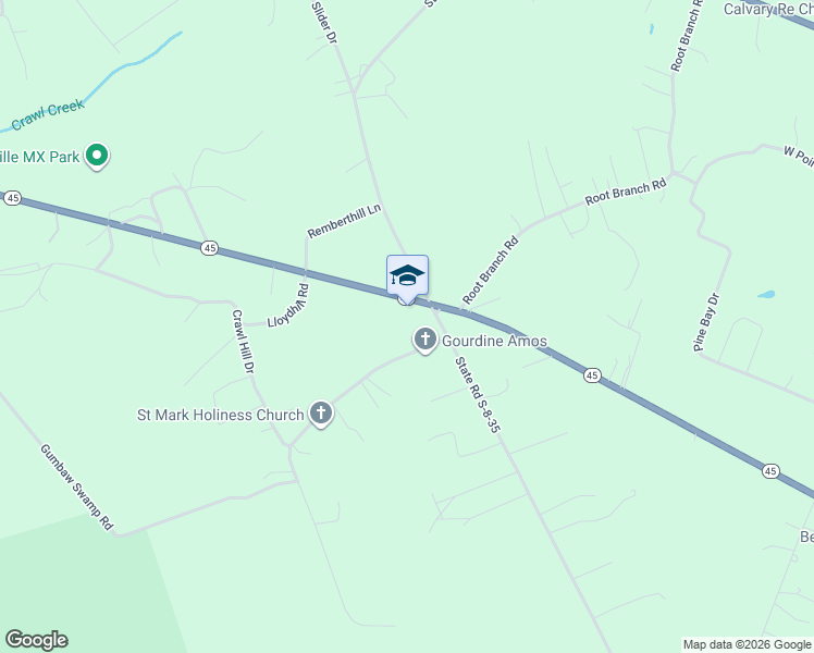 map of restaurants, bars, coffee shops, grocery stores, and more near 1649 South Carolina 45 in Pineville