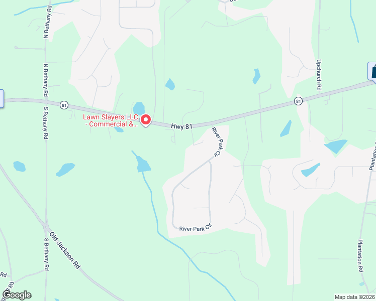 map of restaurants, bars, coffee shops, grocery stores, and more near 112 River Park Circle in McDonough